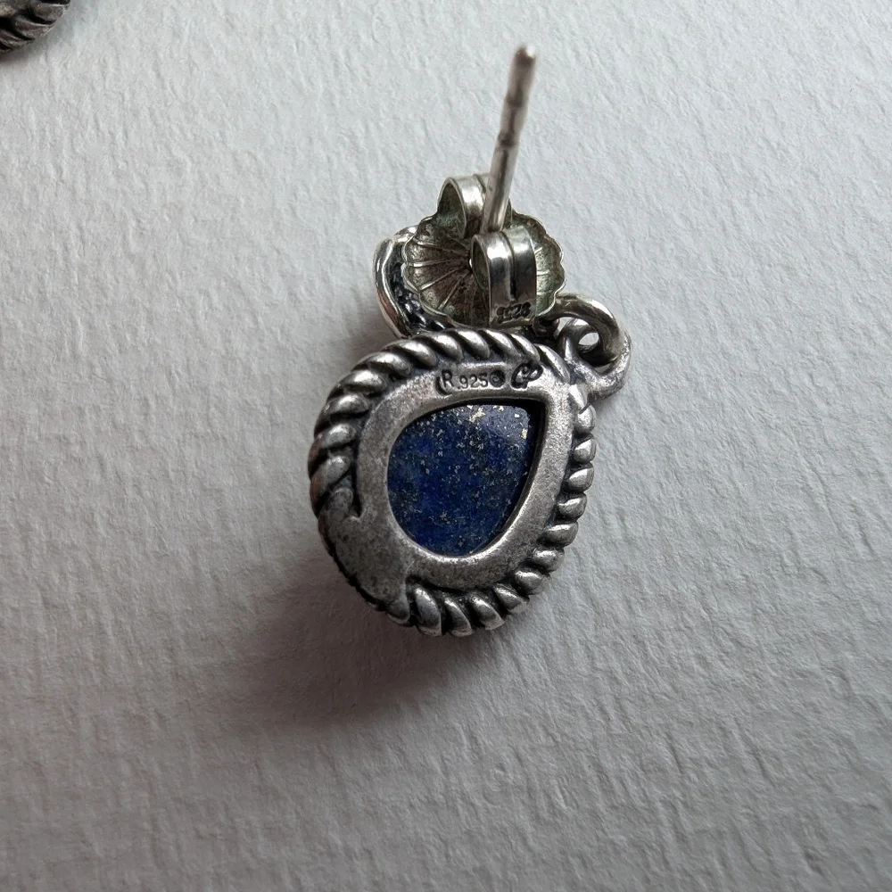 Novica Lapis Lazuli and Sterling Silver Earrings - Picture 6 of 6